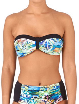 Moontide Women's Palms Split Bandeau Bikini Top