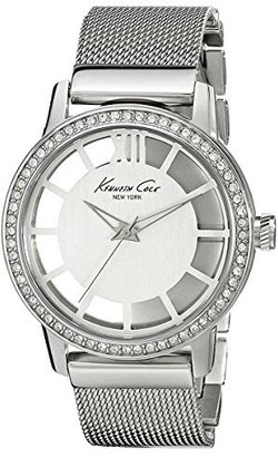 Kenneth Cole New York Women's KC4954 Transparency Silver Dial Stones Detail Watch