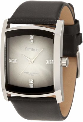 Swarovski Armitron Men's 204604DGSVBK Crystal Accented Stainless Steel Dress Watch