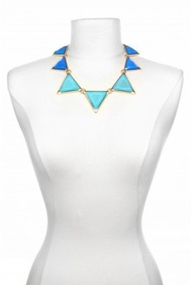 Charm & Chain Piper Strand Aztec Blue Triangle Necklace