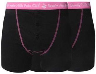 Beverly Hills Polo Club Pack of two black cotton boxers