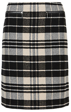 Marks and Spencer M&s Collection Tartan Check Mini Skirt with Wool