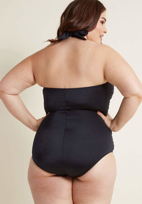 Coral & Jade Apparel, Llc Bathing Beauty One-Piece Swimsuit in Black - Plus Size