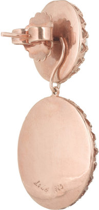 Tibi Larkspur & Hawk Olivia Large rose gold-dipped topaz earrings