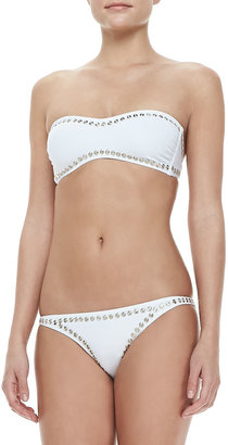 Norma Kamali Sunglass Underwire Bikini Top with Studded Trim