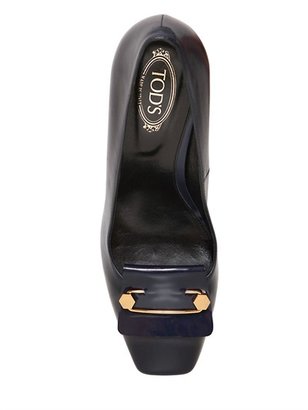 Tod's 90mm Safety Pin Patent & Leather Pumps