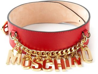 Moschino logo chain belt