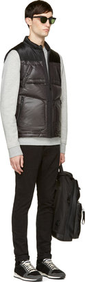 White Mountaineering Black Nylon Quilted Down Vest