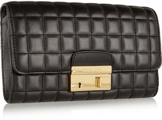 Michael Kors Gia quilted leather clutch
