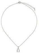 Dorothy Perkins Womens Silver plated flower necklace- Clear