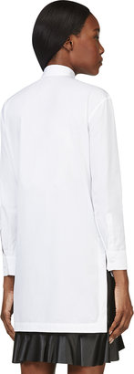 Givenchy White Poplin Bib-Front Tux Shirt