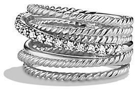 David Yurman Crossover Wide Ring with Diamonds