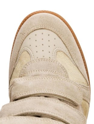 Isabel Marant Bekett suede and leather wedge trainers