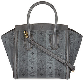 MCM Striped leather tote