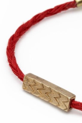 Chibi Jewels Tribal Rectangle Bracelet with Red Color Cord