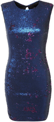 Miss Selfridge Blue sequin bodycon dress
