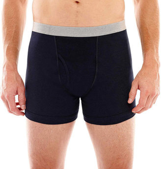 JCPenney Stafford 2-pk. Cotton Boxer Briefs-Big & Tall