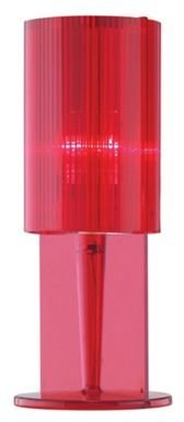 Litecraft Pack of three Red acrylic ribbed table lamps