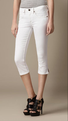 Burberry Doverdale White Skinny Fit Capri Jeans