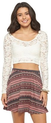 Mossimo Supply Co. Women's Cropped Floral Lace Ballet Top - Mossimo Supply Co.TM (Junior's)