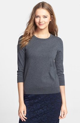 Vince Camuto Exposed Zip Cotton Sweater