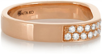 Anita Ko 18-karat rose gold diamond ring