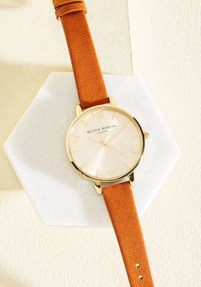 Time Floats By Watch in Tan & Gold - Big