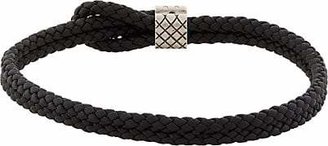 Bottega Veneta Men's Woven Leather Bracelet - Black