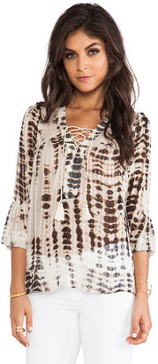 Twelfth St. By Cynthia Vincent By Cynthia Vincent Lace Up Blouse