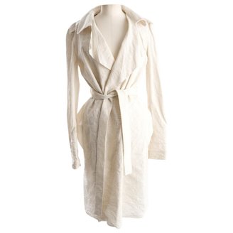 Roland Mouret White Cotton Coat