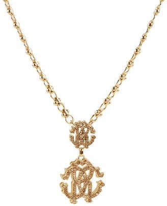 Roberto Cavalli Swarovski Encrusted Pendant Necklace