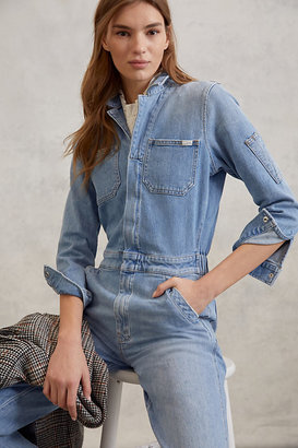 Mother The Half Spring Take-Off Denim Jumpsuit By in Blue Size XS