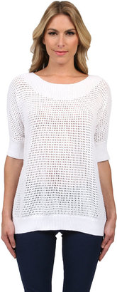 Minnie Rose Mesh Pullover in White