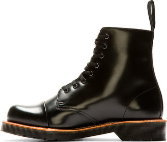 Dr. Martens Black Leather 8-Eye Charlton Boots