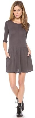 Three Dots Crew Neck Dress with 3/4 Sleeves