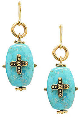Barse Genuine Turquoise Earrings