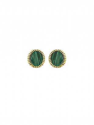 House Of Harlow Sunburst Stone Stud Earrings Green