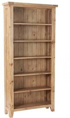 Worthing Traditional 6 Shelf Bookcase - Pine.
