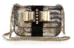 Christian Louboutin Sweety Charity Glitter Leather & Patent Leather Crossbody Bag