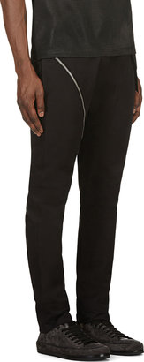 Rick Owens Black Slim Fit Contour Zip Trousers