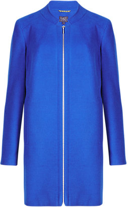 Marks and Spencer M&s Collection PETITE Zip Through Overcoat with Buttonsafe™