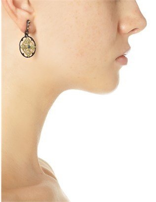 Armenta Midnight Opal Drop Shield Earrings