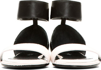 Chloé Black & Pink Snakeskin Sandals