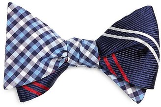 Brooks Brothers Check and Tonal Stripe Reversible Bow Tie