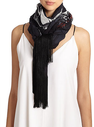 Cynthia Vincent Fringed Cathedral Scarf