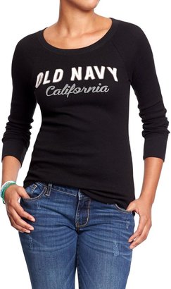 Old Navy Women's Logo-Graphic Waffle-Knit Tees