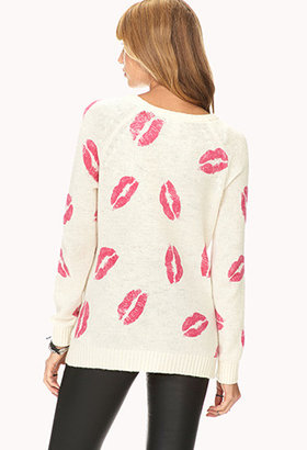 Forever 21 Lovely Lips Raglan Sweater