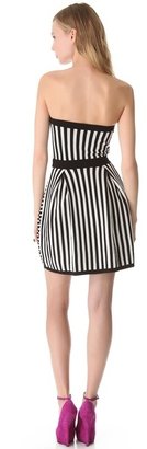 M Missoni Checkerboard Strapless Dress