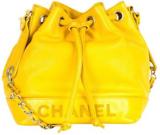 Chanel VINTAGE logo bucket bag