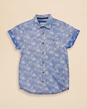 Sovereign Code Boys' Palm Tree Print Button Down Shirt - Sizes S-xl